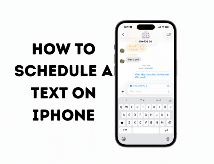 how to schedule a text on iphone