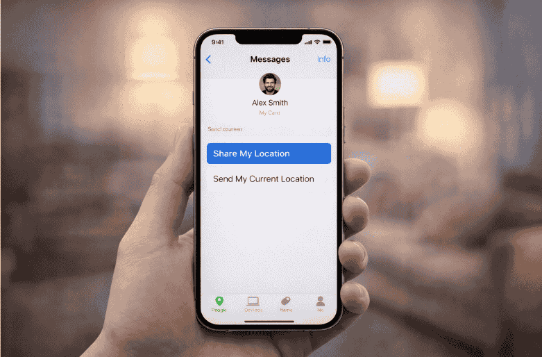 how to share location on iphone
