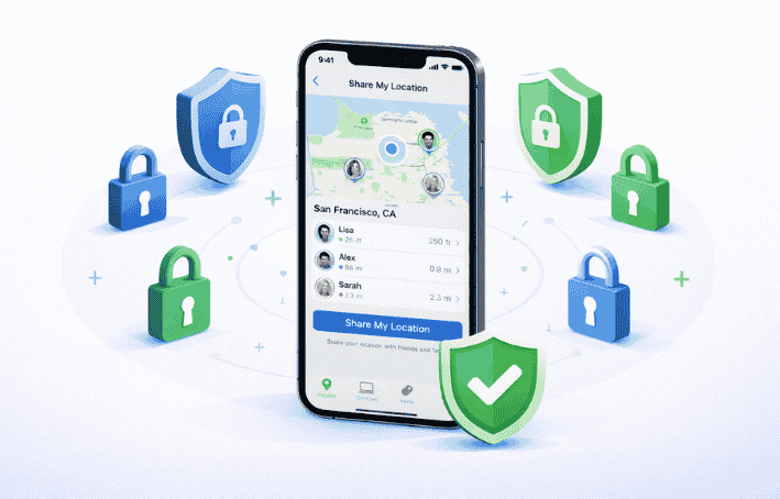 how to share location on iphone