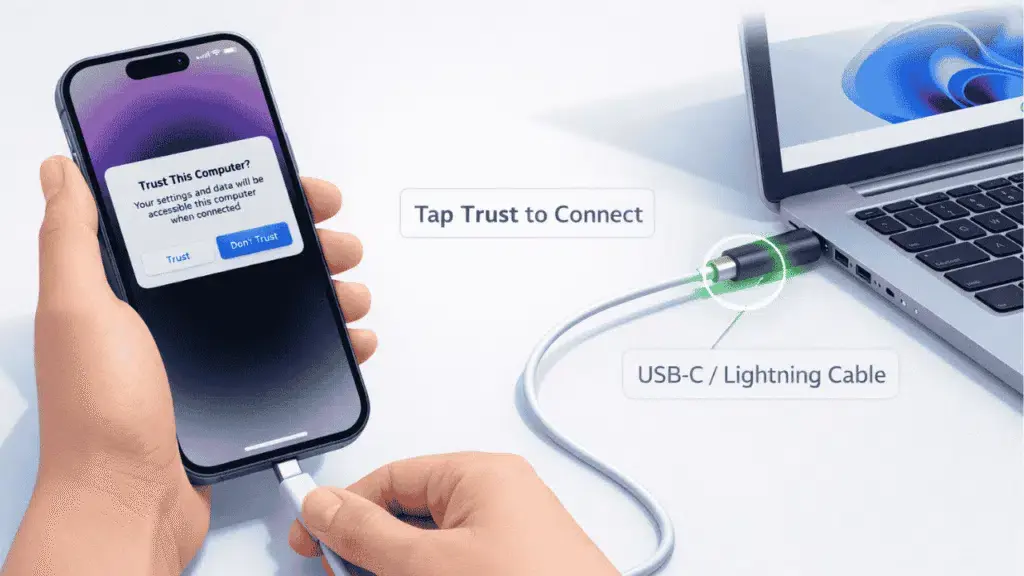 How to Connect iPhone to PC