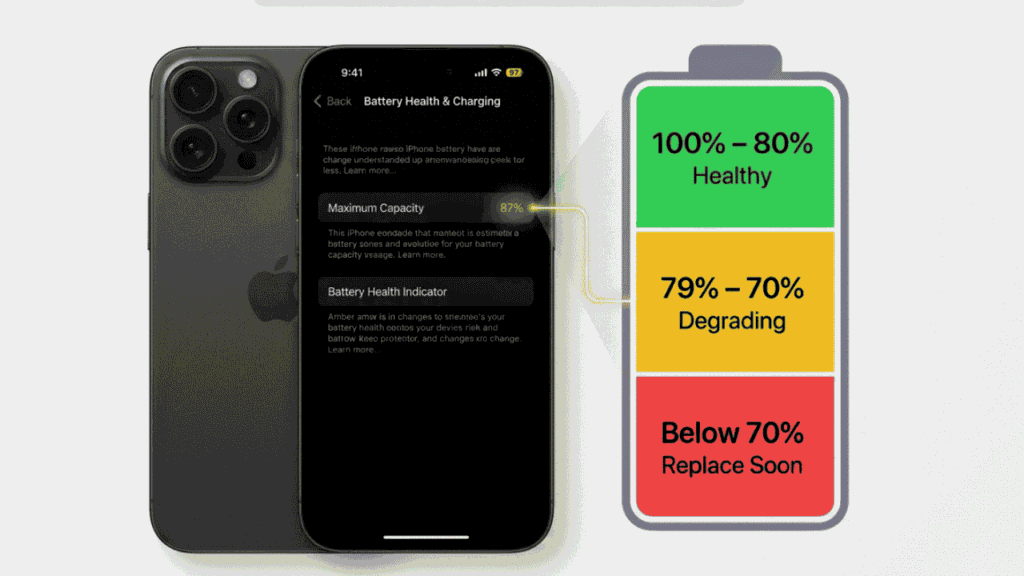 how to check battery health on iphone