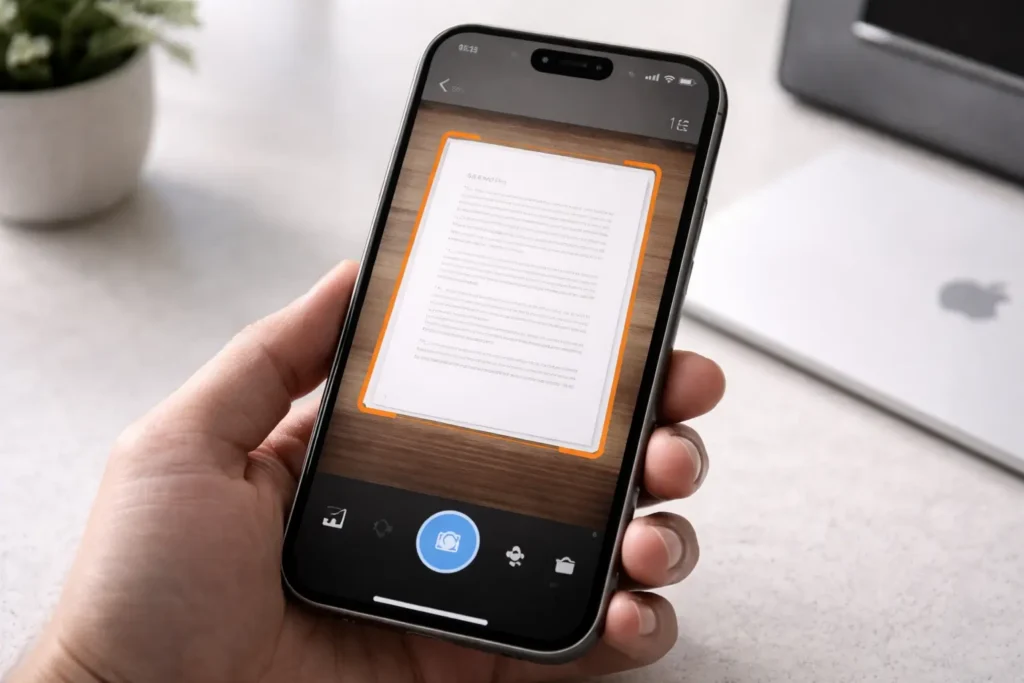 how to scan a document on iphone