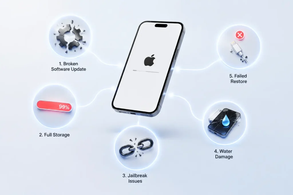 iphone stuck on apple logo