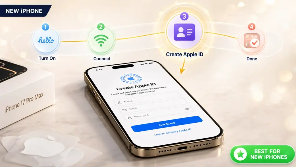 Method 2 Create Apple ID During iPhone Setup