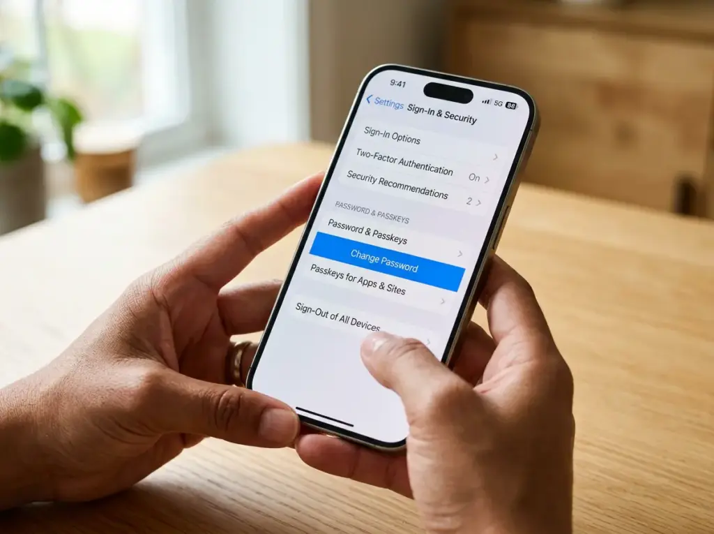 how to change apple id password
