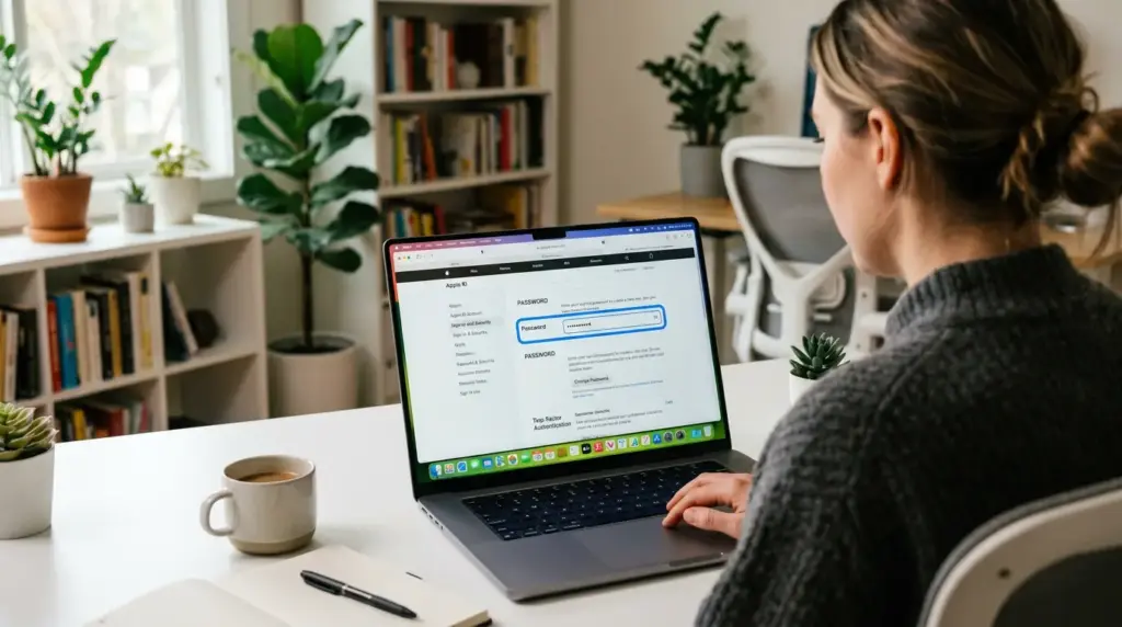 how to change apple id password