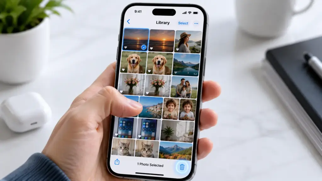 how to delete duplicate photos on iphone