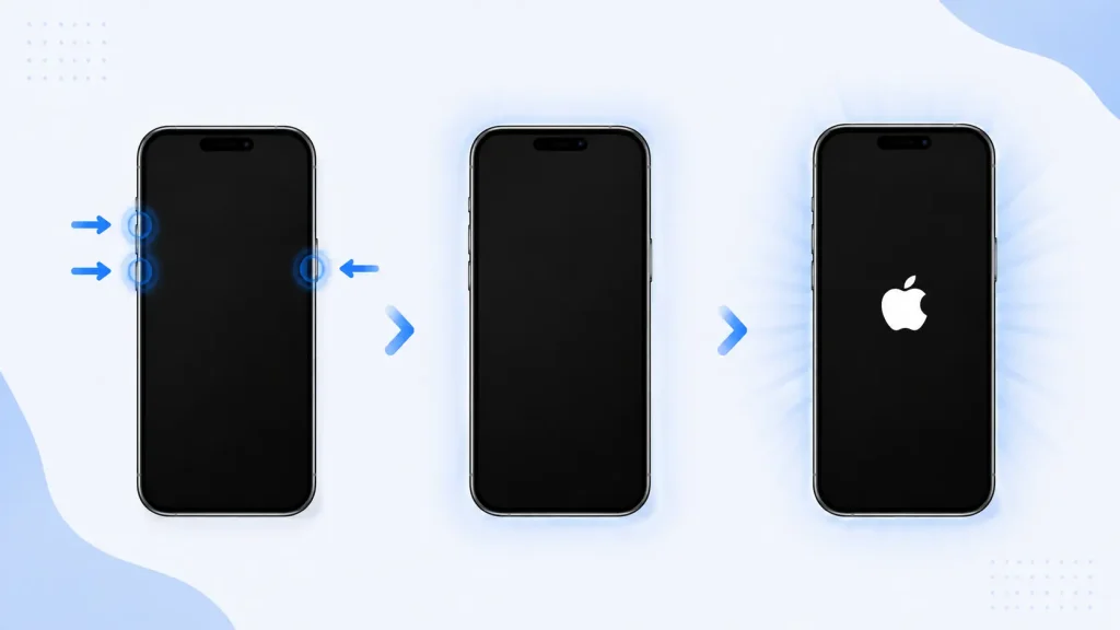 force restart iPhone to fix a phone that won't turn on