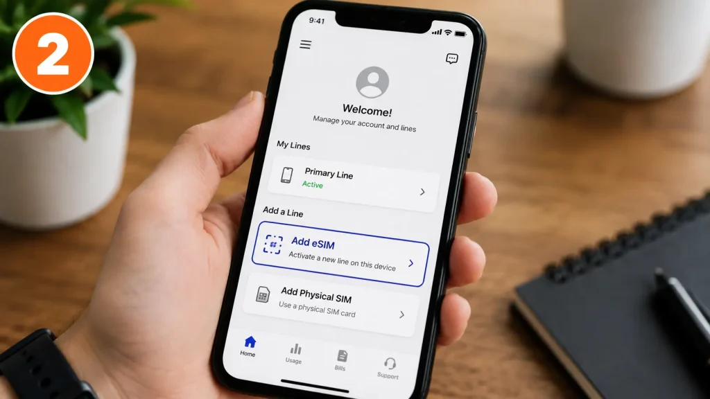 how to activate esim on iphone 11 via carrier app - method 2