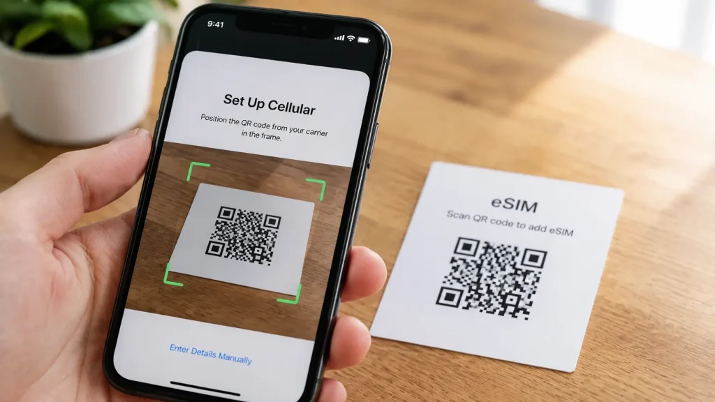 how to scan esim qr code on iphone 11 - method 1 activation