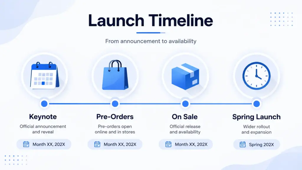 iPhone 18 release date timeline at a glance — keynote, pre-order, and launch dates