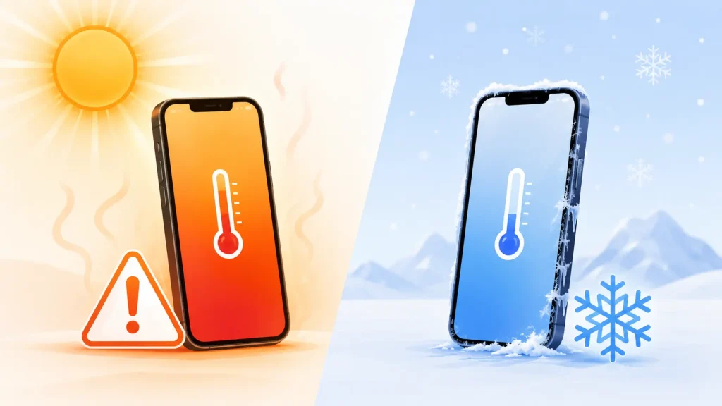 iPhone won't turn on due to overheating or extreme cold