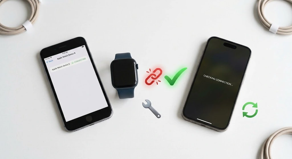 How to Connect Apple Watch to iPhone (Step-by-Step 2026) 14 Broken connection between Apple Watch and iPhone being fixed