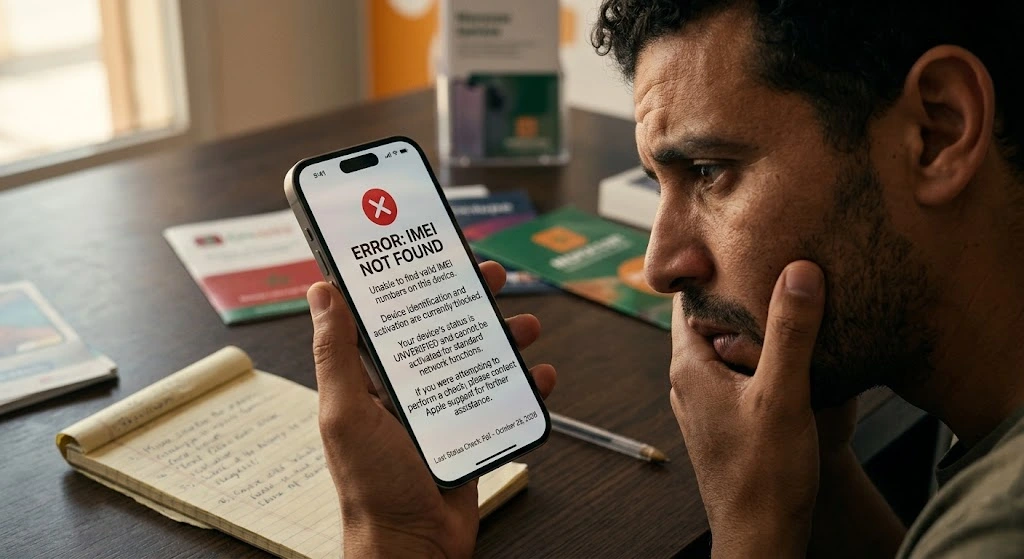 Troubleshooting common iPhone IMEI check issues and error messages when verifying device