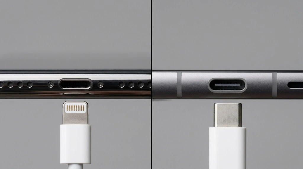 Lightning vs USB-C iPhone charging port comparison