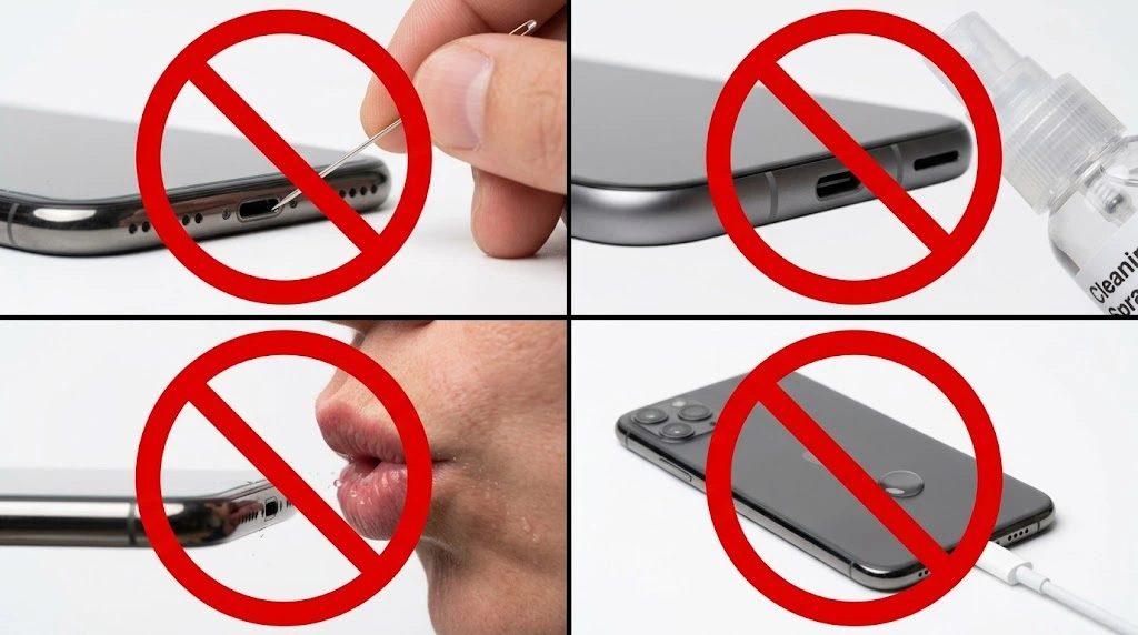 What Not to Do When Cleaning Your iPhone Charging Port